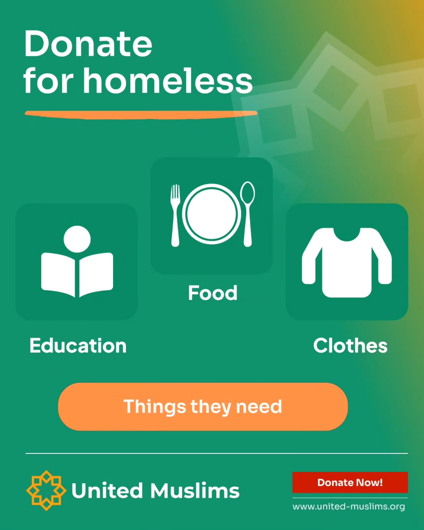 At United Muslims, we don’t just "give charity", we provide…