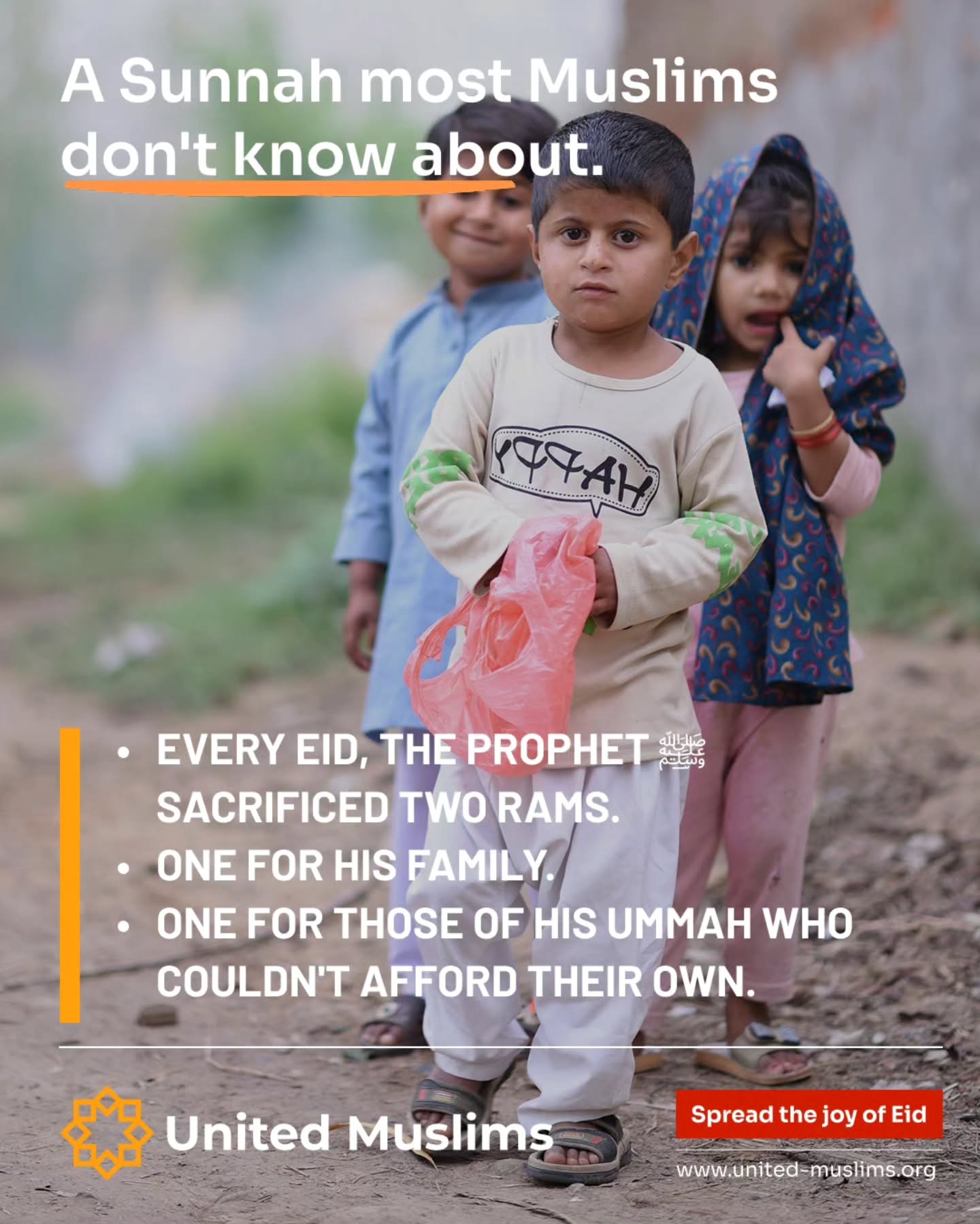 Every Eid, the Prophet ﷺ sacrificed two rams. One for…